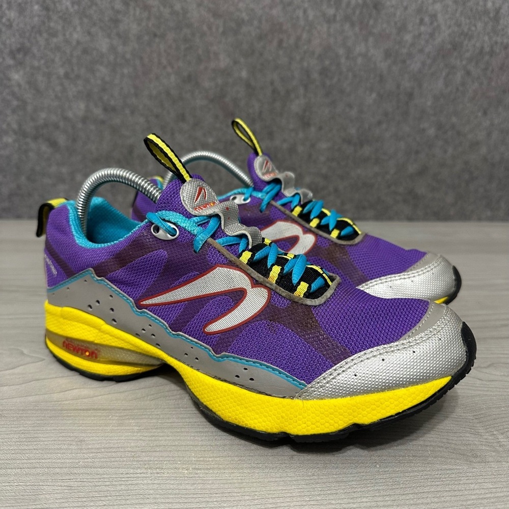 Newton Terra Momentum Womens Sz 9.5 Trail Running Shoes Purple Blue Yellow